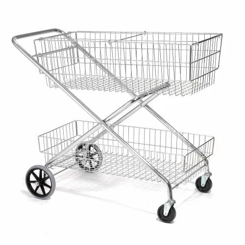 Global Industrial™ Wire Utility Basket Mail Cart, 200 Lb. Capacity - PuriLite
