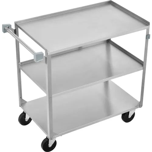 Global Industrial™ Stainless Steel Utility Cart, 500lb. Capacity, 39-1/4"L x 22-3/8"W x37-1/4"H - PuriLite