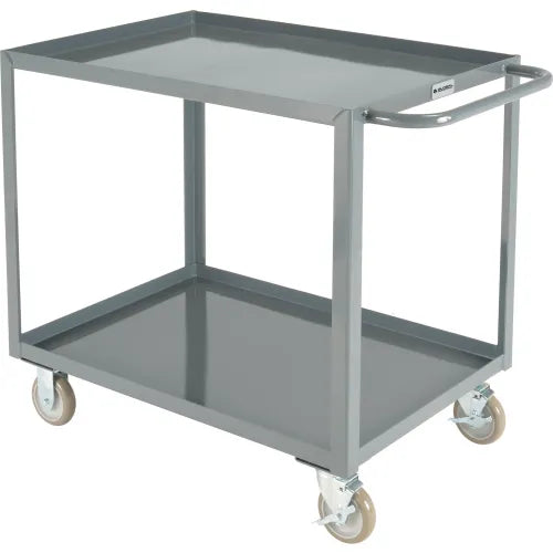 Global Industrial™ Steel Utility Cart w/2 Tray Shelves, 1200 lb. Capacity, 36"L x 24"W x 35"H - PuriLite