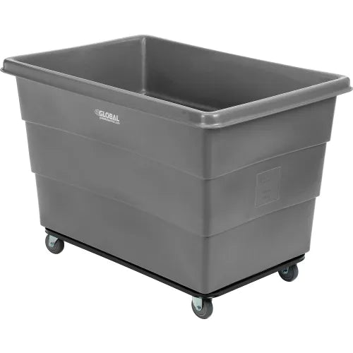 Global Industrial™ Plastic Bulk Box Truck, 20 Bushel, Steel Chassis Base, Gray - PuriLite