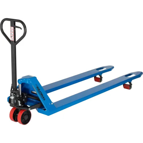 Global Industrial™ Premium Extra-Long Fork Manual Pallet Jack, 4400 lb. Cap., 27"W x 78"L Forks - PuriLite