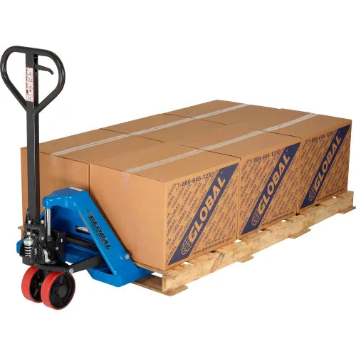 Global Industrial™ Premium Extra-Long Fork Manual Pallet Jack, 4400 lb. Cap., 27"W x 78"L Forks - PuriLite