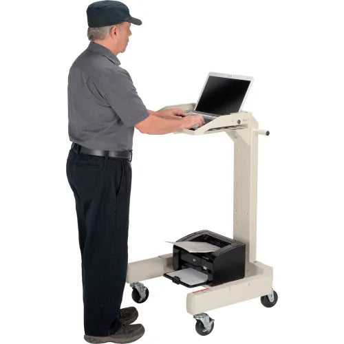 Global Industrial™ Orbit Mobile Laptop Cart, Beige - PuriLite