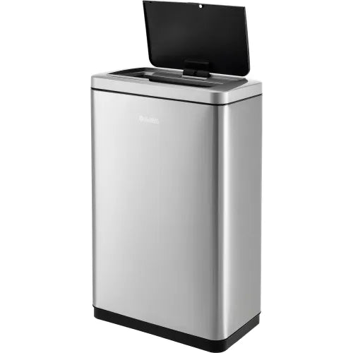 Global Industrial™ Rectangular Motion Sensor Trash Can, 21 Gallon, Brushed Stainless Steel - PuriLite