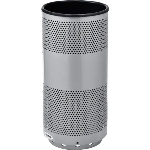 Global Industrial™ Perforated Steel Round Trash Can, 20 Gallon, Gray - PuriLite