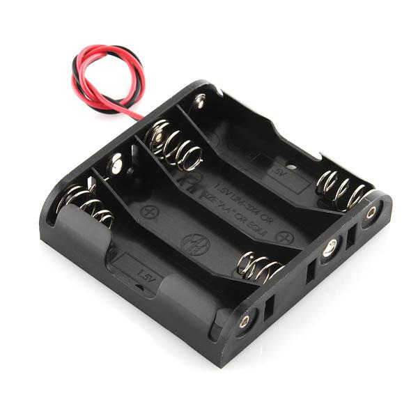Battery Holder - 4xAA Square - PuriLite