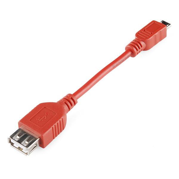 USB OTG Cable - Female A to Micro A - 4" - PuriLite