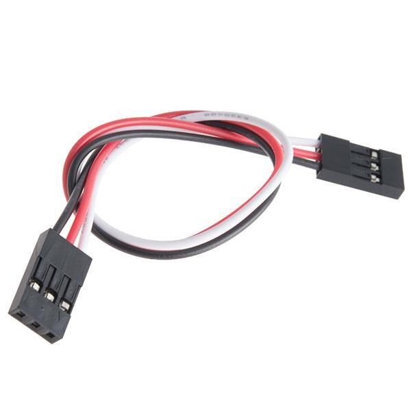 Jumper Wire - 0.1", 3-pin, 6" (Black, Red, White) - PuriLite