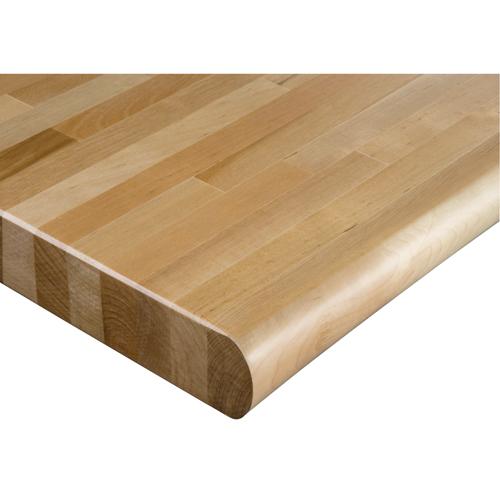 Laminated Hardwood Workbench Top, 48" W x 36" D, Bullnose Edge, 1-3/4" Thick - PuriLite