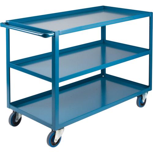 Heavy-Duty Shelf Cart, 3 Tiers, 24" W x 36" H x 51" D, 1200 lbs. Capacity - PuriLite