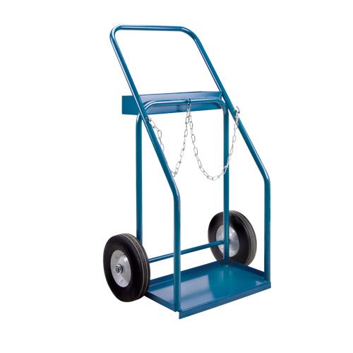 Gas Cylinder Carts, Semi-Pneumatic Wheels, 19" W x 10" L Base, 1000 lbs. - PuriLite