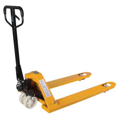 Hydraulic Pallet Trucks, Steel, 48" L x 27" W, 5500 lbs. Capacity - PuriLite