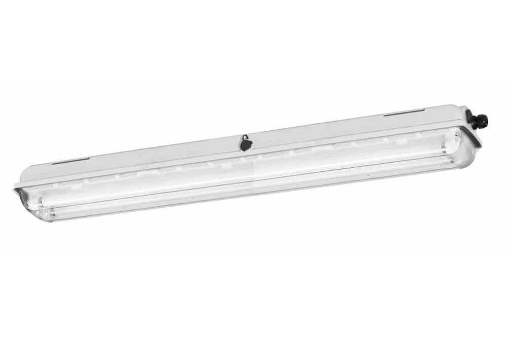 36W Explosion Proof Fluorescent Fixture - (2) 4' 18W Lamps - 220/240V AC - ATEX/IECEx - PuriLite