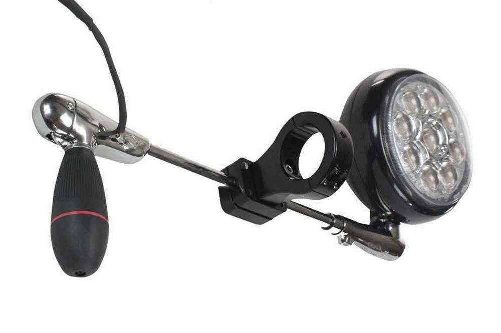 30W High Intensity Bar Clamp Mounted LED Spotlight - 10" Shaft - 215,000 Industrial Candlepower - PuriLite