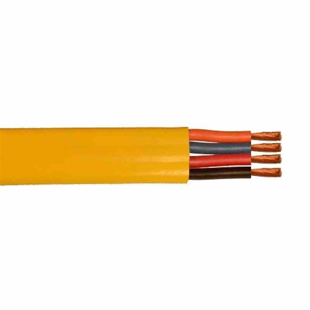 16/8 Flat Festoon Cable - 16 AWG 8-Connector Cable - 600V Rated - Yellow Jacket - Sold by Foot - PuriLite
