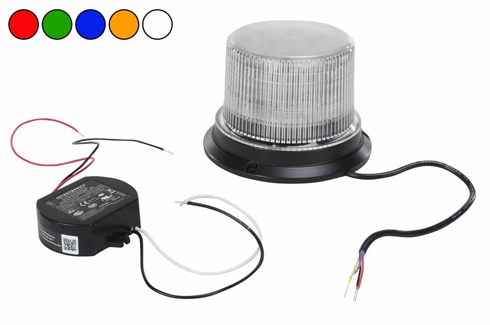 Class 1 LED Beacon with 30 Strobing Light Patterns - Permanent Surface Mount - 1440 Lumens - 120/277 - PuriLite