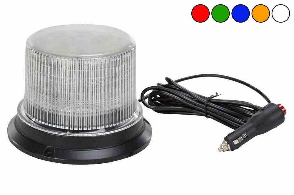 Class 1 LED Beacon w/ 30 Strobing Light Patterns - Permanent Mount - 1440 Lumens - Cigarette Plug - PuriLite