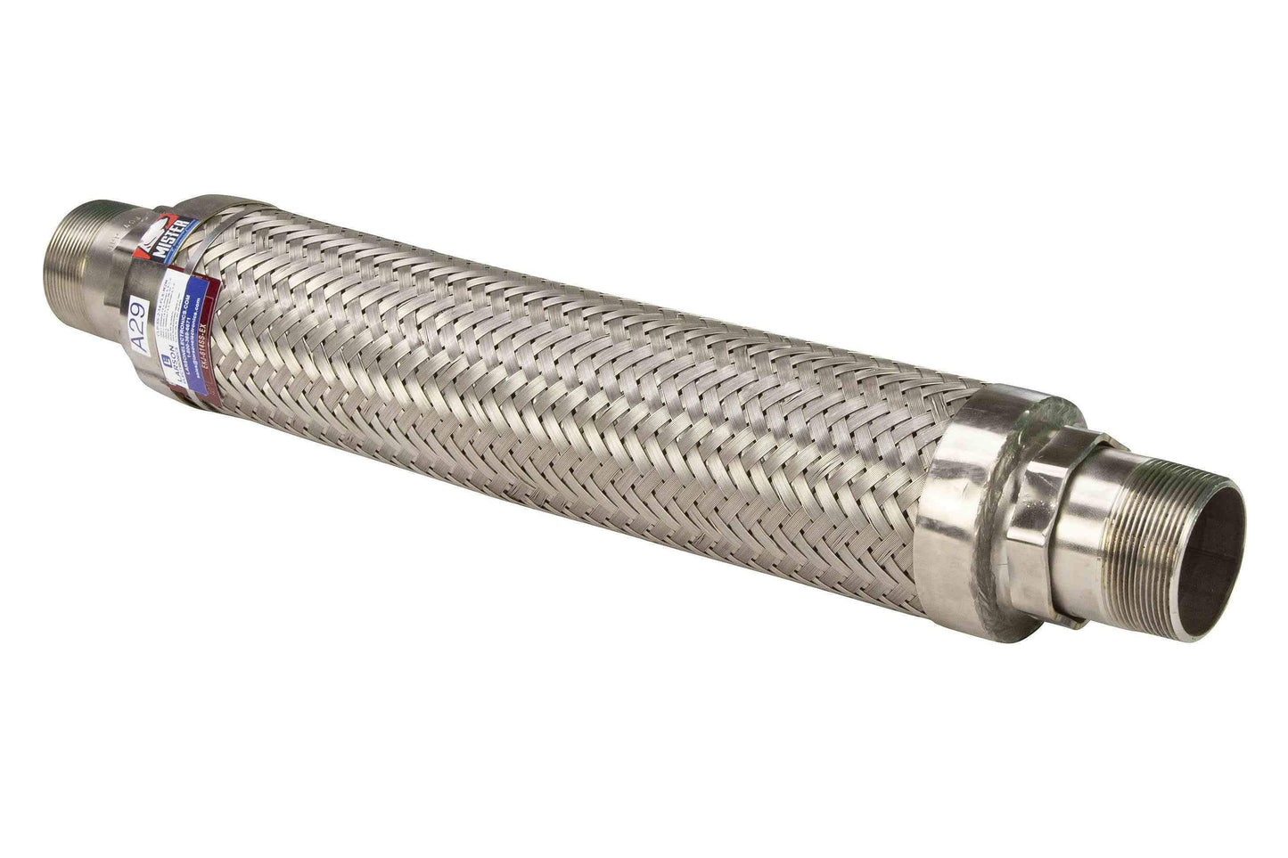 Larson 14" Hazardous Location Stainless Steel Flex Coupling - C1D1, C2D1 - 2" NPT Male/Male - ATEX/IECEx - PuriLite