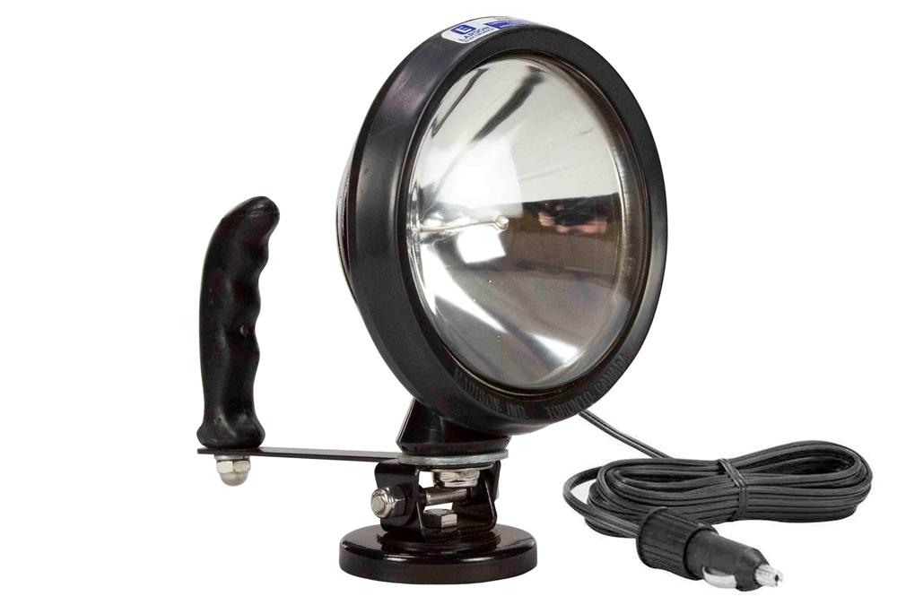 100W Sealed Beam HIR Spotlight w/ Handle - 3.25" 200lb Magnetic Base - 12 Mil Candlepower- 750' Beam - PuriLite