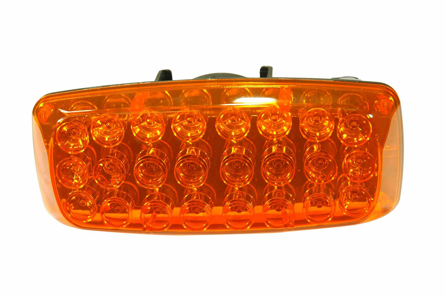 Larson Amber LED Strobe Light w/ Back & Base Magnetic Mount - 24 LEDs - 4AA Batteries - Strobe & Steady - PuriLite