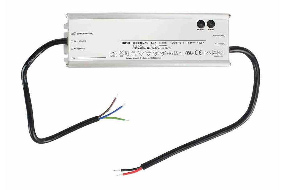 Waterproof Transformer Converts 120V-277V AC (Wall Outlet) to 42 Volts DC - 4.4 Amps Max - PuriLite