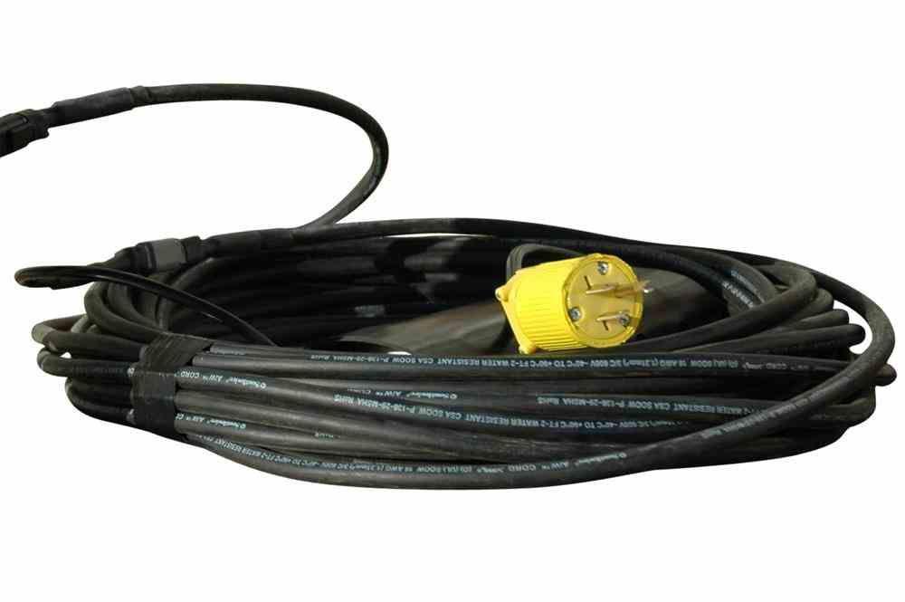 Waterproof Transfomer - 120V-277VAC to 12/24VDC - 16A - 50' Cord w/ Male Deutsch - Gen. Cord Cap - PuriLite