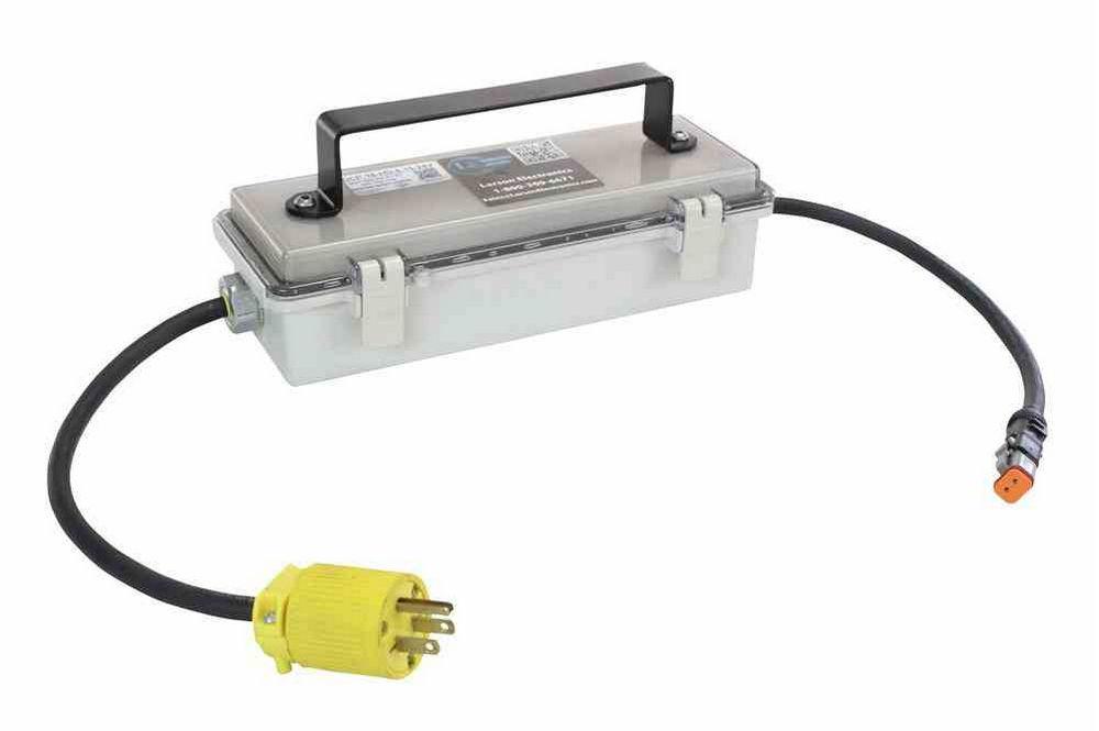 Waterproof Transformer Converts 120V-277V AC to 12/24 Volts DC - 16 Amps - Straight Blade Wall Plug - PuriLite