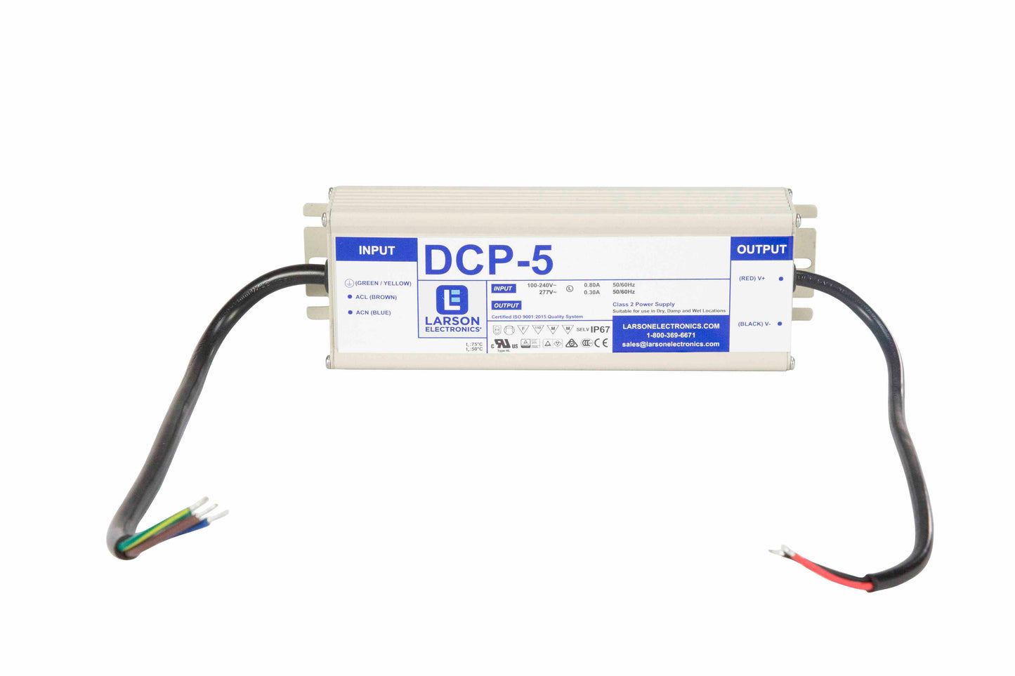 Larson Waterproof DC Power Supply Converts 110-277V AC Power to 12 or 24 Volts DC for Lights - PuriLite