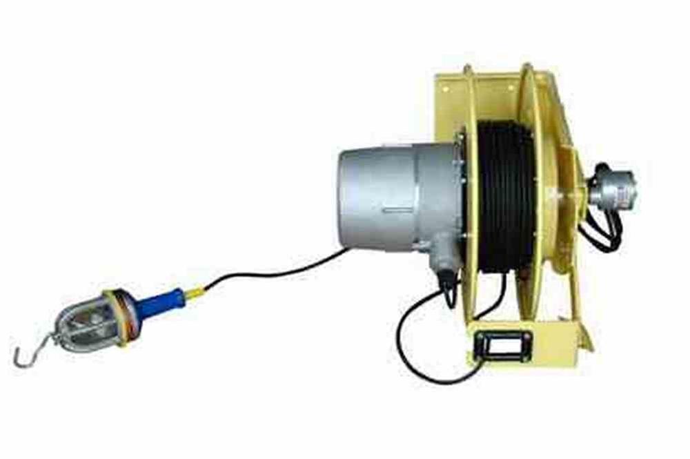 Explosion Proof LED Drop Light & Reel - Class I, Div. I - 15 Watt LED - 200' 16/3 SOOW Cord - 2250 Lumen - PuriLite