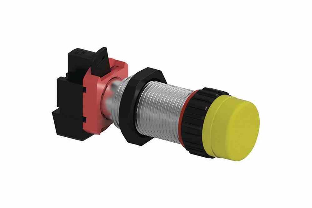 12mA Explosion Proof LED Pilot Light - Class I, II, III - 220-240V AC/DC, Long Barrel - Amber - TB - N4X - PuriLite
