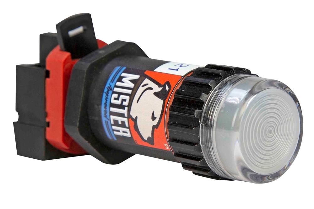 12mA Explosion Proof LED Pilot Light - Class I, II, III - 24V AC/DC, Extended Barrel - White - TB - N4X - PuriLite