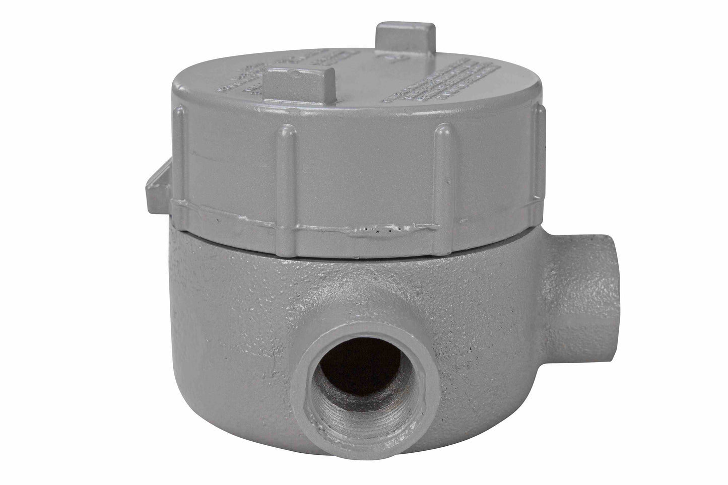 Larson Explosion Proof Junction Box - Class I,II,III - 2-Port, L-shaped Outlet Body w/ Cover - 3/4" NPT Hubs - PuriLite