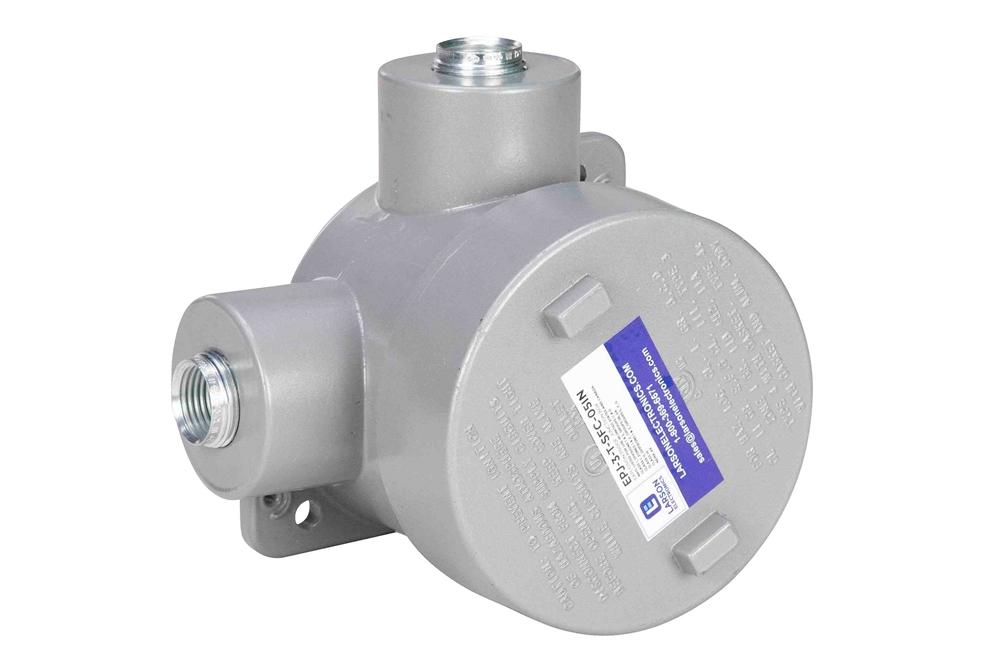 3-Port Explosion Proof Conduit Box with Surface Mounting Tabs - T Junction Box - PuriLite