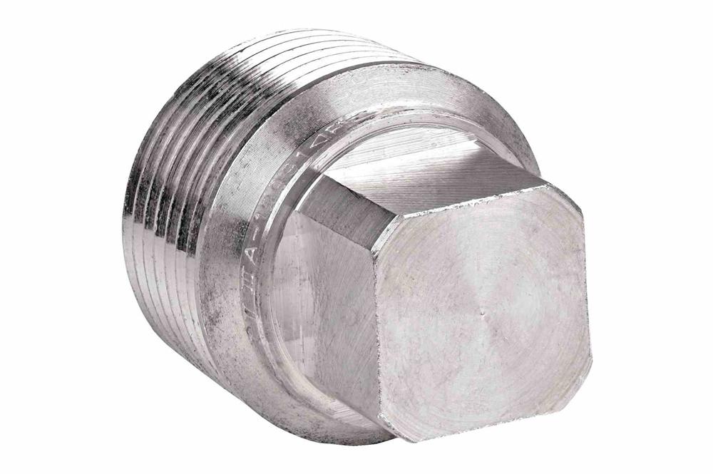 3'' NPT Threaded Closed Aluminum Conduit Plug for Explosion Proof Junction Boxes - External Square Head - PuriLite