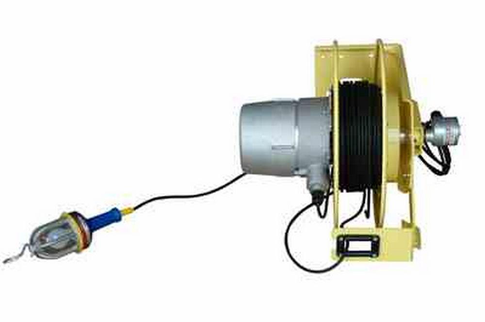 Explosion Proof Incandescent Drop Light w/ Cord Reel - 100' SOOW Cord - Class I, Div. I - 100 Watts - PuriLite