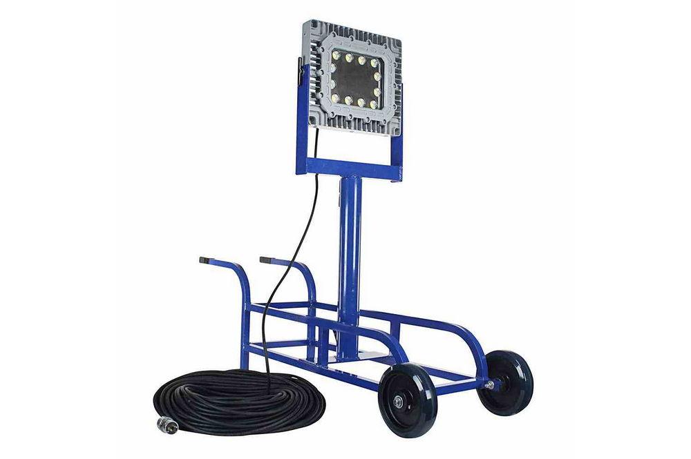Explosion Proof LED Tank Light - Portable Wheelbarrow Cart w/ 3' Extension Bar - Class 1 Division 1 - PuriLite