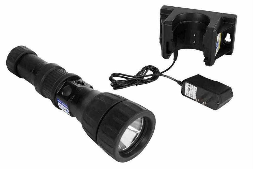 7W Explosion Proof LED Flashlight - C1D1, C2D1 - Battery Rechargeable - Spot/Flood - SOS Strobe - PuriLite