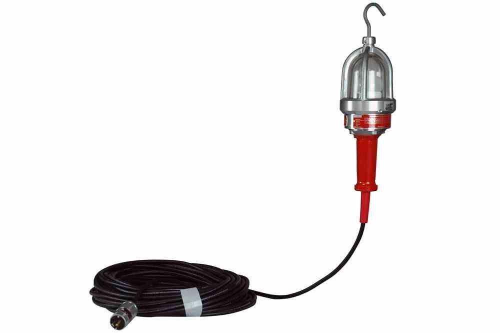 Explosion Proof Hand Lamp with Explosion Proof Plug - 100' SOOW Cord - 60/100 Watt - 220VAC - PuriLite