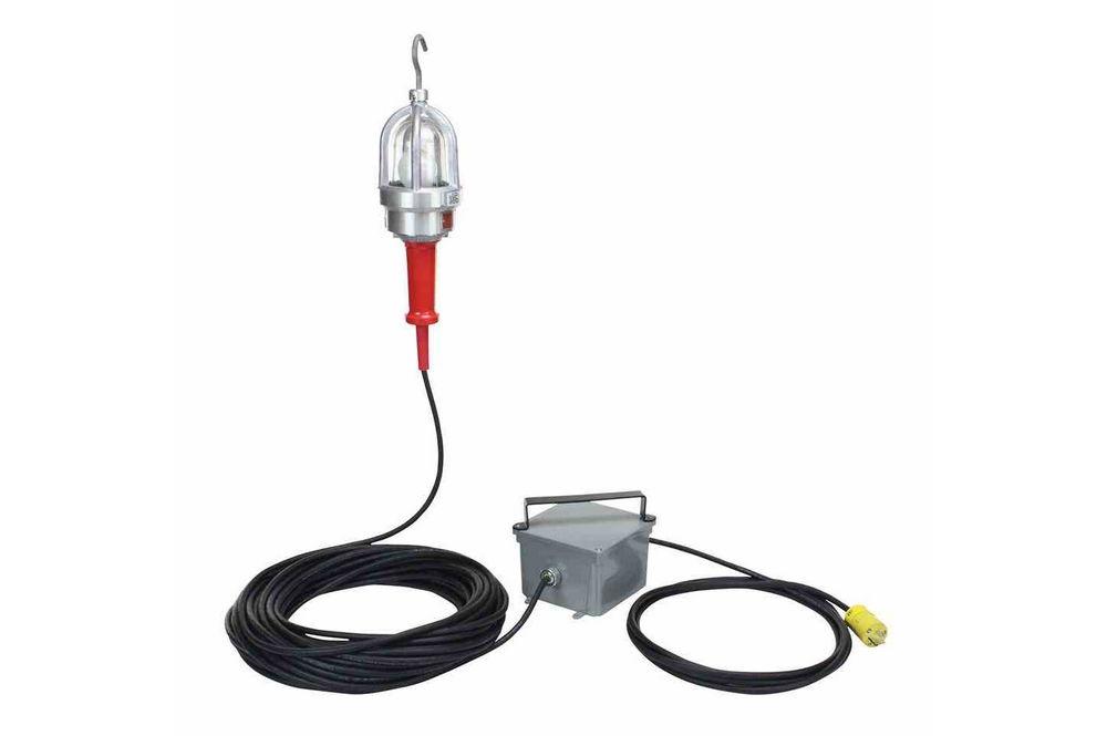 Explosion Proof Drop Light (Hand Lamp) with inline transformer - 240V to 12V AC - 50' Cord - PuriLite