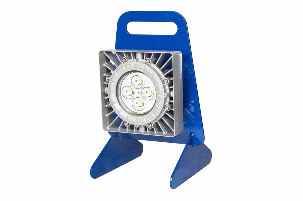 50W Portable Explosion Proof LED Light - Non-Spark Aluminum Base - Inline Switch - Junction Box & (2) 3/4" NPT hubs - PuriLite
