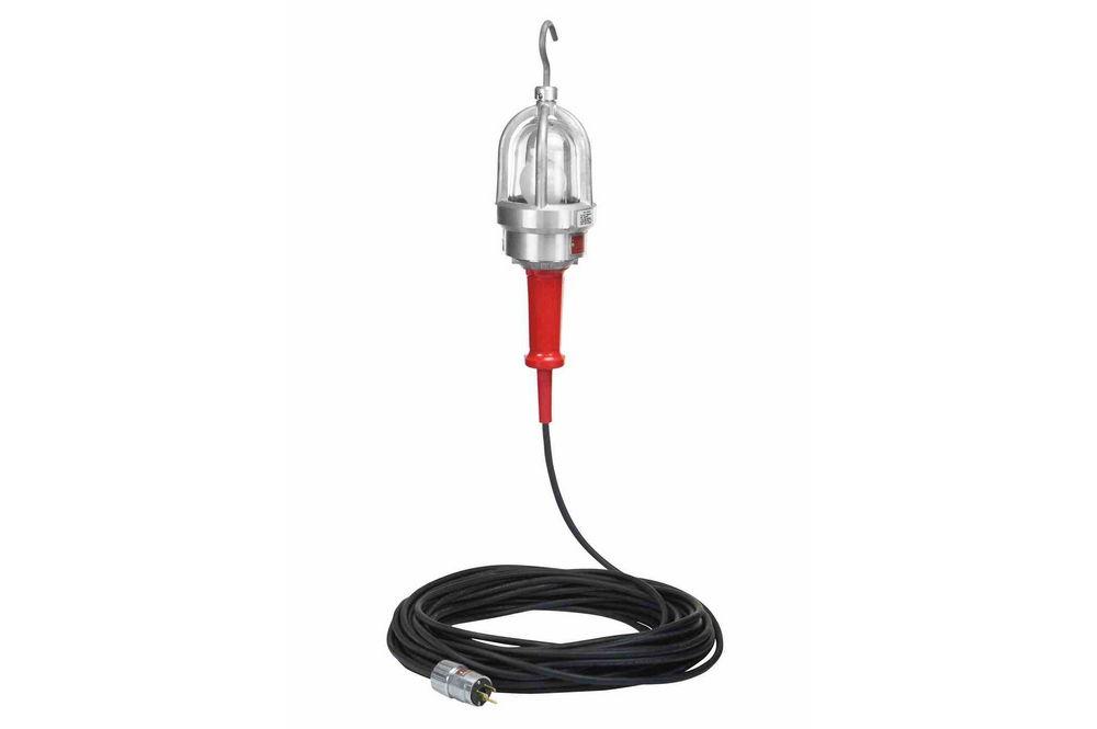 Explosion Proof Drop Light - 12 Volt AC/DC - 100 Watt Incandescent - 25' Cord - Explosion Proof Plug - PuriLite