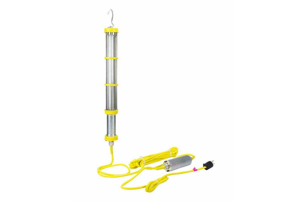 Explosion Proof 15 Watt Fluorescent Aluminum Drop Light - Class I Division 1 - 100' Cord - PuriLite