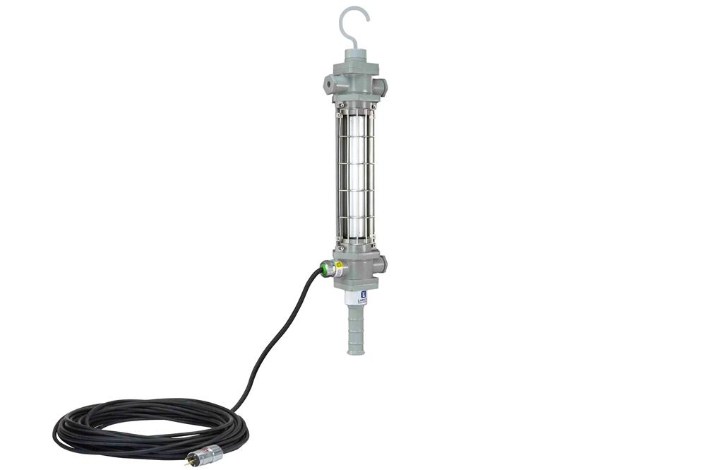 Explosion Proof, 15 Watt LED Tube Drop Light - Class I, Div. I - 150' SOOW Cord w/ Exp. Proof Plug - PuriLite