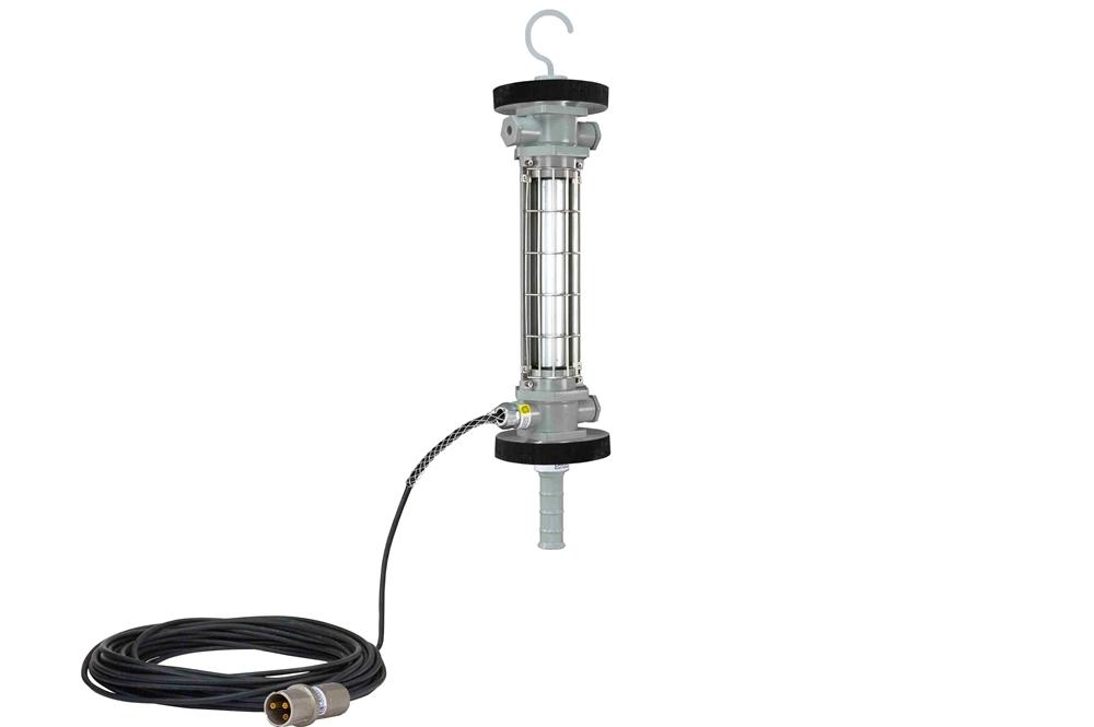 Explosion Proof LED Aluminum Drop Light - Rubber Guards - 40' 12/3 SOOW w/ Kellum Relief - CPP516 - PuriLite
