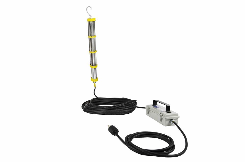 26W Explosion Proof LED Aluminum Drop Light - C1D1 - 3380 Lumens - 100' Cord - 120-277V Stepped Down to 24V - PuriLite