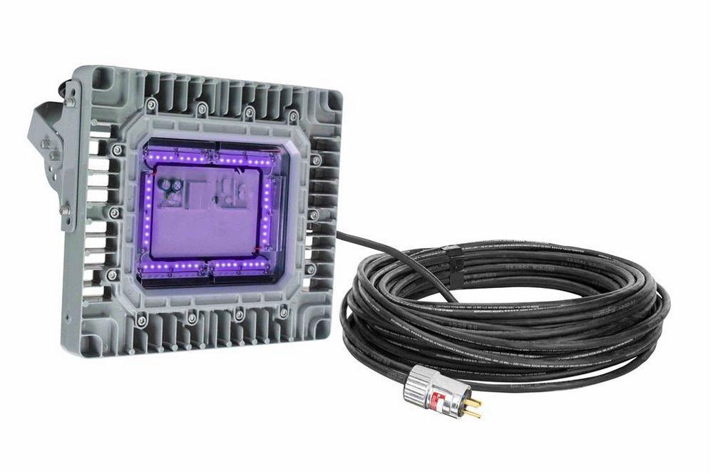 100W Explosion Proof Ultraviolet LED Light Fixture - C1D1 - 365NM - 100' SOOW Cord w/ EXP Plug - PuriLite