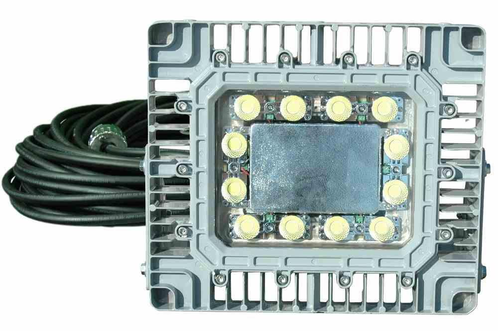 150W Explosion Proof High Bay LED Light Fixture - C1D1 - Paint Booth Approved - 3' w/ 5-15P EXP Plug - PuriLite