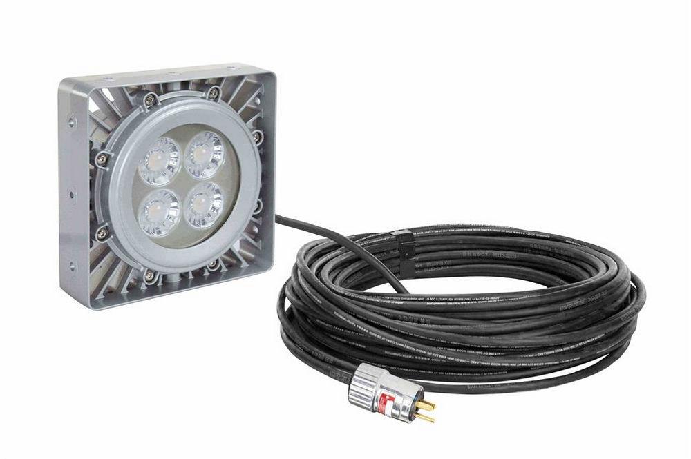 30W Explosion Proof High Bay UV LED Light Fixture - C1D1 - 10,500 mW - 100' Cord w/ EXP Cord Cap - PuriLite