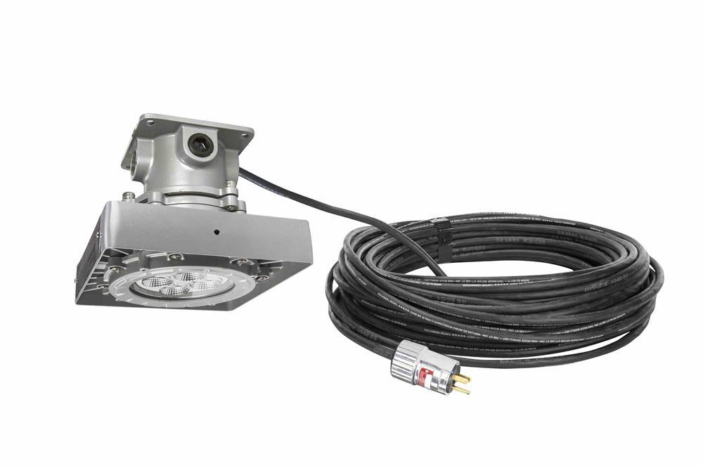 50W C1D1 Explosion Proof Low Bay LED - Serviceable Junction Box - 100' SOOW Cord w/ EPP Cord Cap - PuriLite