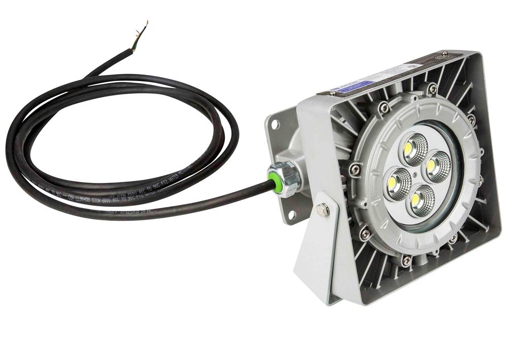 C1D1 Explosion Proof 50W LED Flood Light Fixture - Paint Spray Booth Approved - Adj Surface Mount - PuriLite